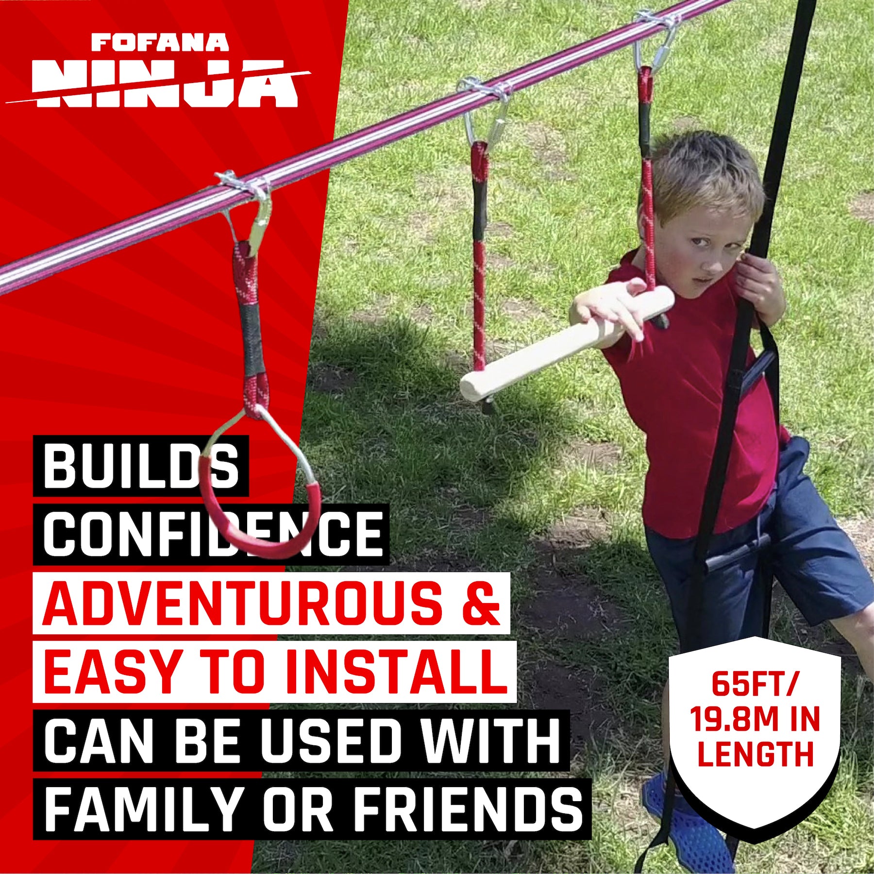 32 pieces backyard ninja warrior course