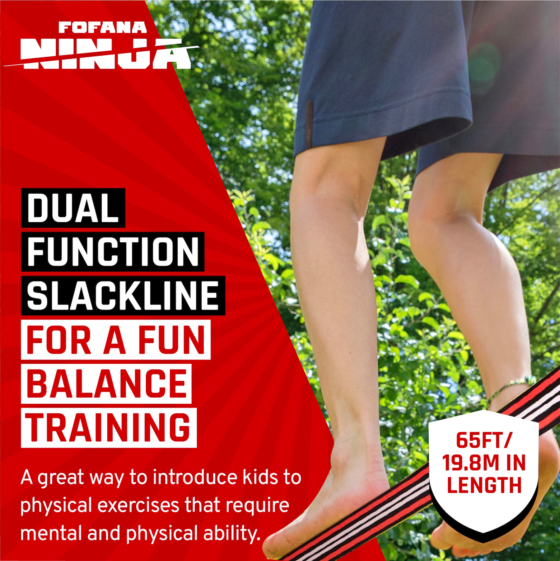 features of slackline ninja course